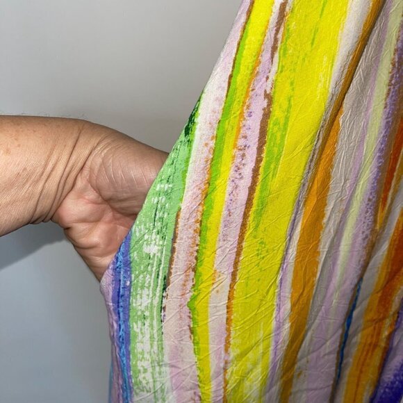 Jams World Easy Jumpsuit Size Extra Small Multicolor Skyline Pattern Pure Rayon - Picture 4 of 11